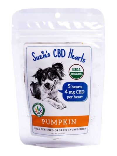 Suzie's CBD Hearts For Dogs Trial Size Pumpkin 2oz.
