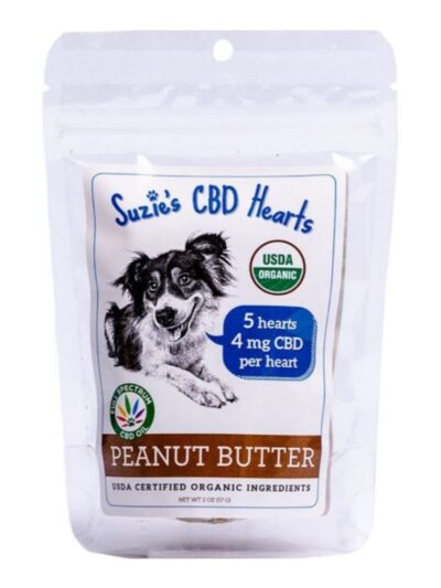 Suzie's CBD Hearts For Dogs Trial Size Peanut Butter 2oz.