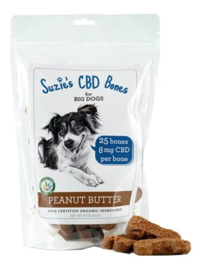 Suzie's CBD Bones For Big Dogs Peanut Butter 16oz.-8mg