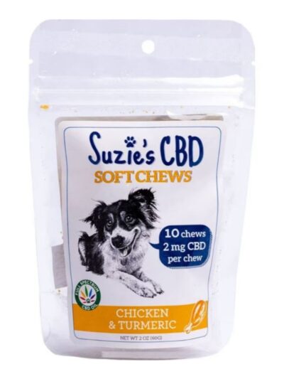 Suzie's CBD Soft Chews For Dogs Trial Sizep Chicken/Turmeric 2oz.