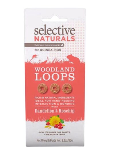Science Selective Woodland Loops w/ Dandelion & Rosehip for Guinea Pigs 4ea/2.8 oz.