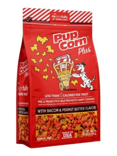Pupcorn Plus Dog Treats Bacon/Peanut Butter 24.5oz.