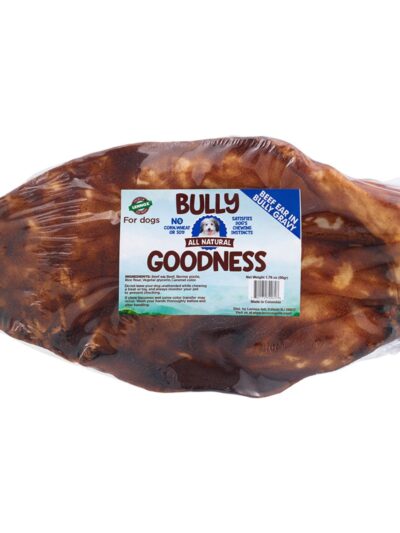 Lennox Bully Goodness Beef Ear in Gravy Dog Treat 1ea/LG
