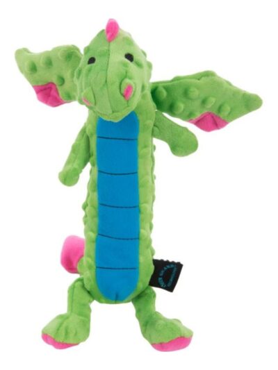 Godog Dragons Skinny Dog Toy Green Large