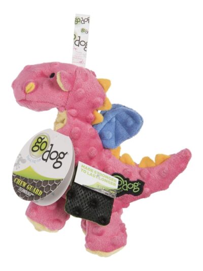 Godog Dragons Dog Toy Coral Small