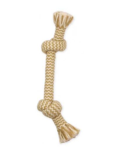 Mammoth Pet Products Flossy Chews EXTRA Peanut Butter Scented Dog Toy 2 Knot Bone, 1ea/MD, 12 in