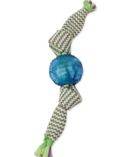 Mammoth Pet Products Candy Wraps Double Dog Toy with Squeaky Balls Outside Multi-Color 1ea/SM, 9 in