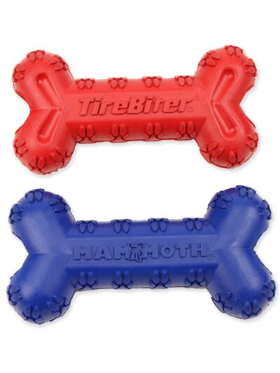 Mammoth Pet Products TireBiter Advanced Color Bone w/Treat Station Dog Toy 1ea/LG, 7.25in.