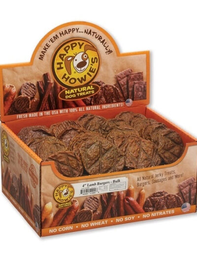 Happy Howie Dog Burger Lamb 4 Inch 60Ct