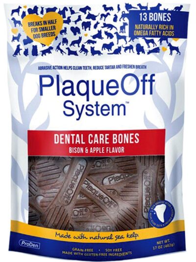 Proden Plaqueoff Dog Bone Bison And Apple 17oz.