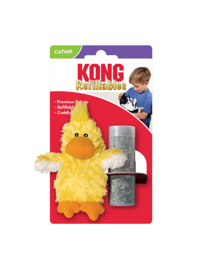 KONG Refillables Catnip Duckie Cat Toy Yellow 1ea/One Size