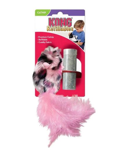 KONG Refillables Catnip Field Mouse Cat Toy Pink 1ea/One Size