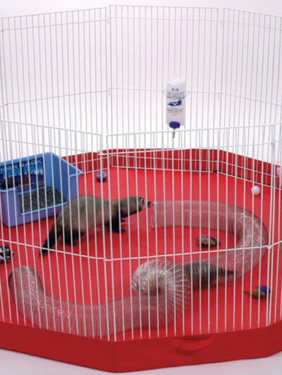 Marshall Pet Products Small Animal Play Pen Mat Red 1ea/11 Panel