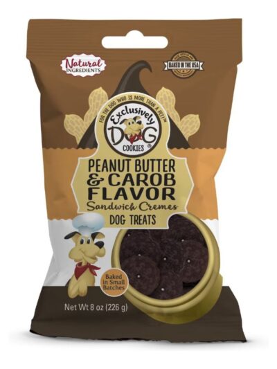Exclusively Pet Sandwich Cremes Peanut Butter/Carob 8oz.