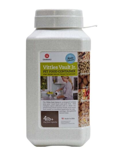 Vittles Vault Junior Compact Pet Food Container White, 1ea/4 Lb - 6 lb