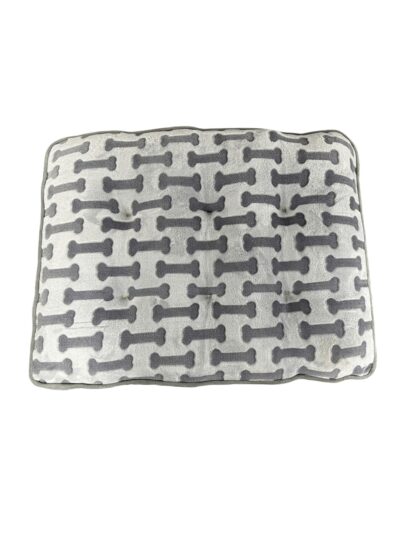 Ethical Pet Sleep Zone Luxe Bone Print Pillow 32? Light Gray
