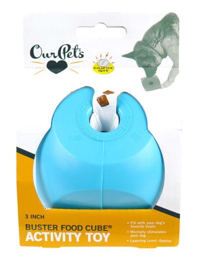 OurPets Buster Food Cube Slow Feed Dog Toy Assorted 1ea/MD, 3 in