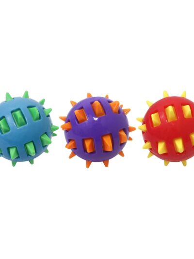 Multipet Spike TPR Ball Dog Toy Assorted 1ea/4.5 in