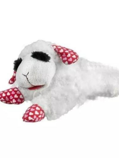 Multipet Valentines Day Lamb Chop Dog Toy 10.5 Inches,