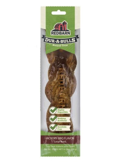 Redbarn Pet Products Dur-A-Bulls Braid Hickory BBQ, 1ea/20Ct, LG