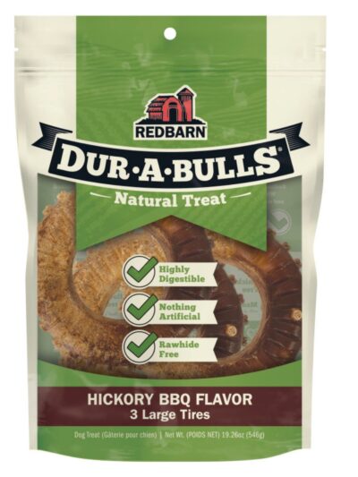 Redbarn Pet Products Dur-A-Bulls Tire Hickory BBQ, 1ea/3Ct, LG