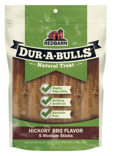Redbarn Pet Products Dur-A-Bulls Stick Hickory BBQ, 1ea/5Ct, MD
