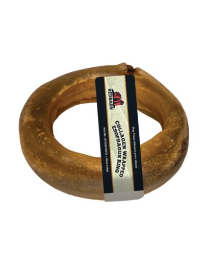 Redbarn Pet Products Redbarn Collagen Wrapped Esophagus Ring Dog Treat 18ea/18 ct