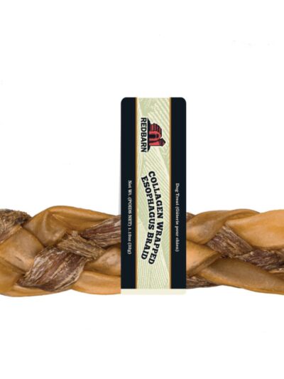 Redbarn Pet Products Redbarn Collagen Wrapped Esophagus Braid Dog Treat 30ea/Medium, 30 ct