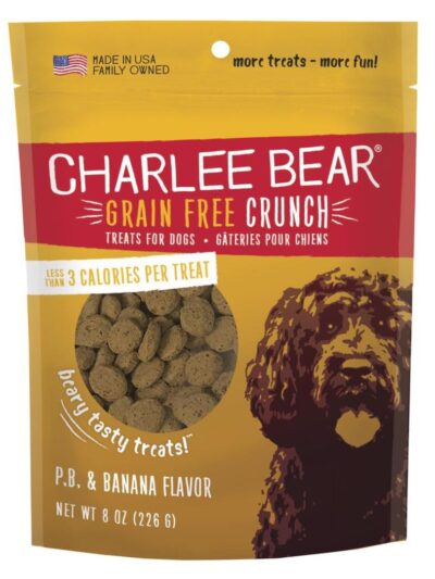 Charlee Bear Dog Crunch Grain Free Peanut Butter & Banana 8Oz