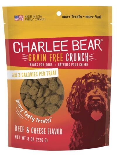 Charlee Bear Dog Crunch Grain Free Beef Liver & Cheese 8Oz