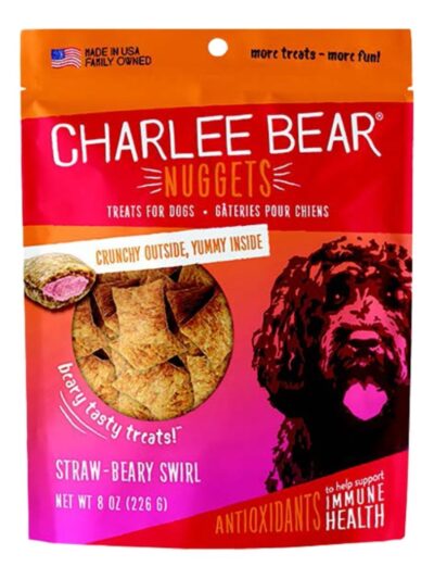 Charlee Bear Dog Nuggets Immune Health Straw-Beary Swirl 8Oz