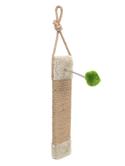 Ware Kitty Door Hanger Cat Scratcher with Toy 4.75 x 1.75 x 29in.