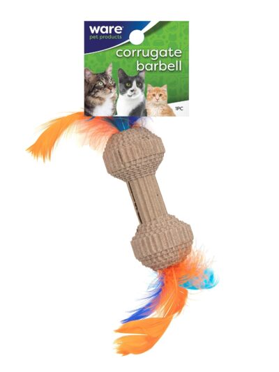 Ware Corrugated Barbell Cat Toy 4 x 1.25 x 1.25in.