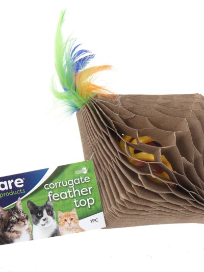 Ware Corrugated Feather Top Cat Toy