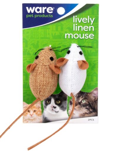 Ware Lively Linen Mouse Cat Toy