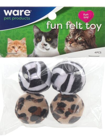 Ware Fun Felt Cat Toys 4 Pk