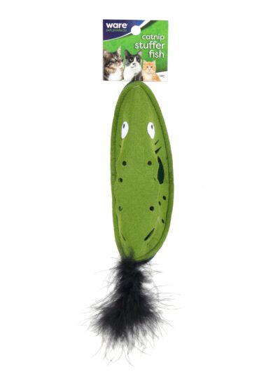 Ware Catnip Stuffer Fish Green