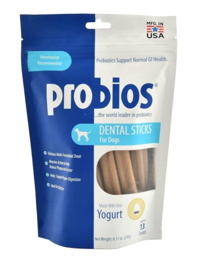 Probios Dental Sticks for Dogs Yogurt 8.11oz.-13 Pk