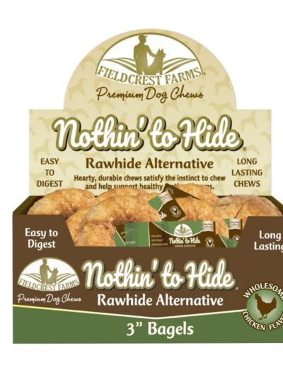 Fieldcrest Farms Nothin' to Hide Bagels Dog Treat Chicken 3 in (Case of 24)