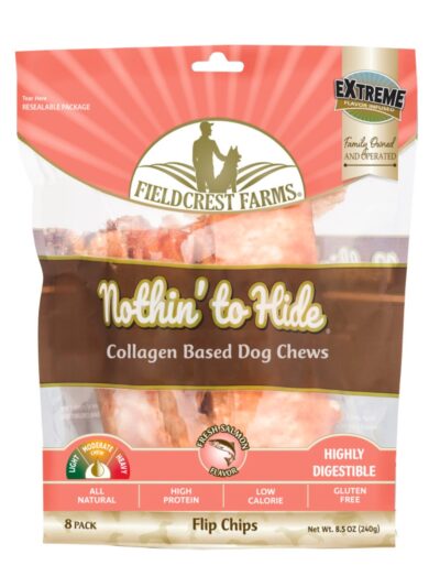 Fieldcrest Farms Nothin' To Hide Flip Chips Dog Treat Salmon, 1ea/8 pk