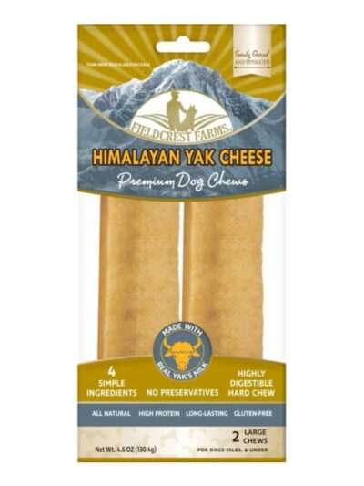 Fieldcrest Farms Himalayan Yak Cheese Dog Chew 1ea/LG, 2 pk