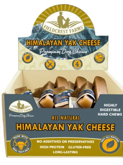 Fieldcrest Farms Himalayan Yak Cheese Dog Chew Display 24ea/XL
