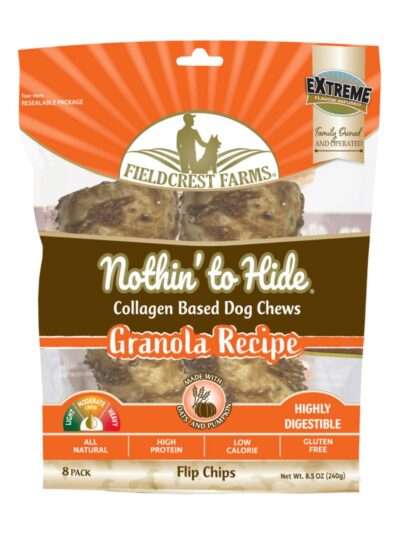 Fieldcrest Farms Nothin' To Hide Flip Chips Dog Treat Granola, 1ea/8 pk
