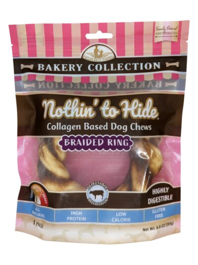 Fieldcrest Farms Nothin' To Hide Bakery Collection Dog Treat Braided Ring, Beef, 1ea/5 in