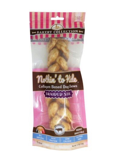 Fieldcrest Farms Nothin' To Hide Bakery Collection Dog Treat Braided Stix, Beef, 1ea/9 in