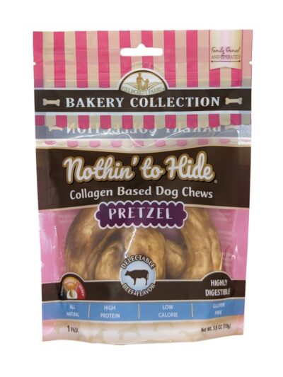 Fieldcrest Farms Nothin' To Hide Bakery Collection Dog Treat Pretzel, Beef, 1ea/4 in