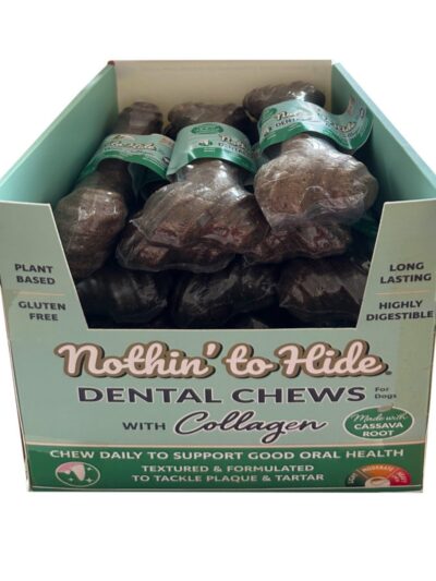 Fieldcrest Farms Nothin' to Hide Dental Bone Collagen Dog Chew Display Beef, 7 in (Case of 13)