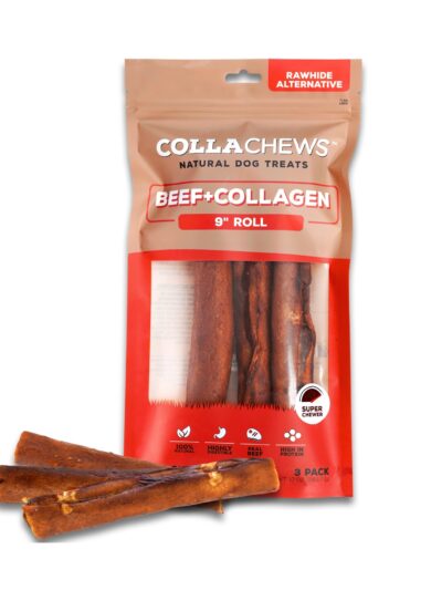 Collachews Collagen Roll Beef 9" 3Pk