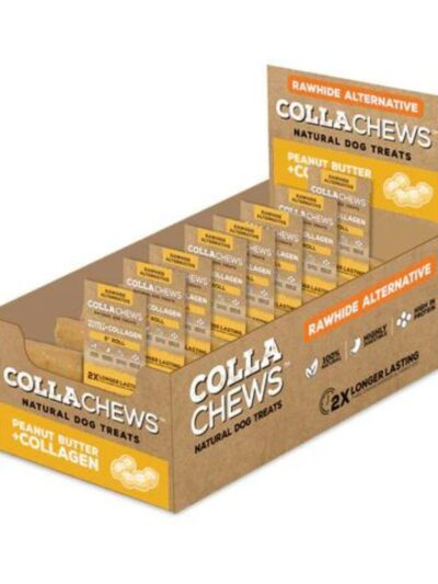 Collachews Collagen Roll PDQ Display Peanut Butter 6in. 30 Count
