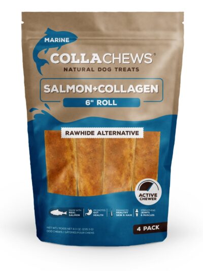 Collachews Collagen Roll Salmon 6in. 4Pk